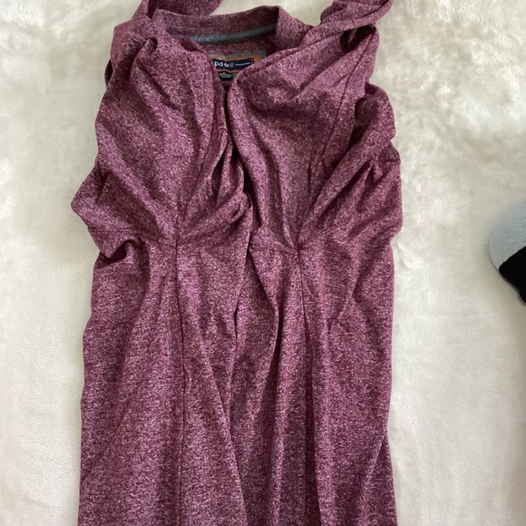 PD&C Men’s Long Sleeve Henley Shirt Size Large Burgundy Heather Vintage Unworn - Picture 3 of 7